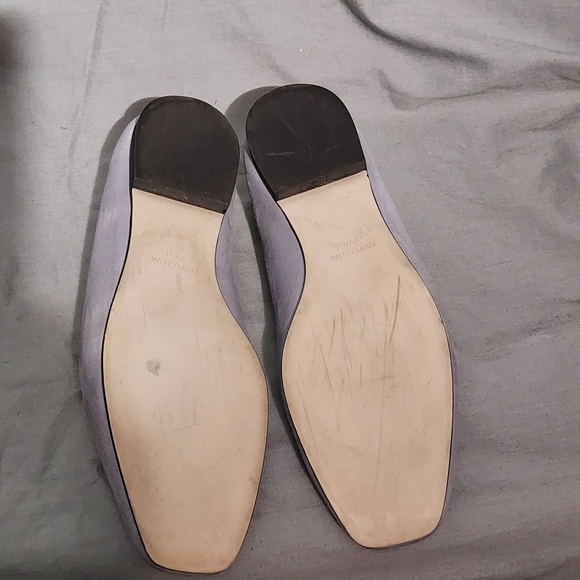 STUART WEITZMAN Slipknot Suede Leather Loafer Dovetail Suede Blue, size 7M - Picture 3 of 7
